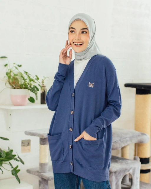 Image of CING CING CARDI - DENIM