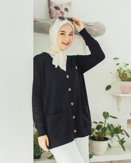 Image of CING CING CARDI - BLACK