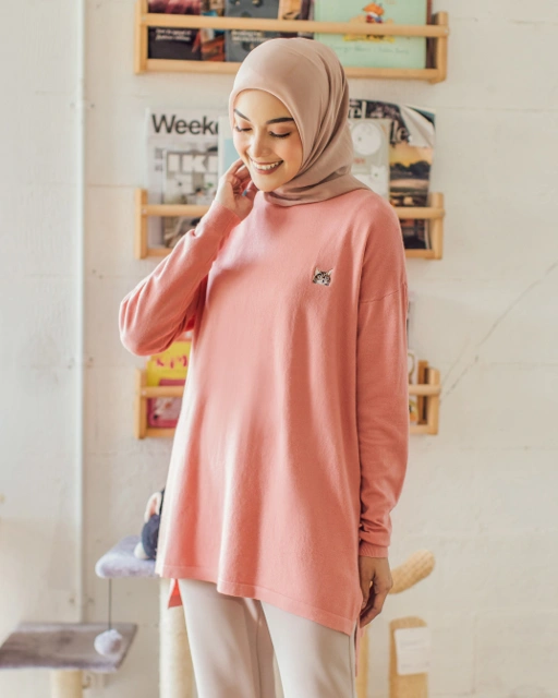 Image of CING-CING KNIT TOP - BLUSHPINK