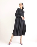 NUNA MIDI DRESS - BLACK