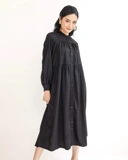 NUNA MIDI DRESS - BLACK