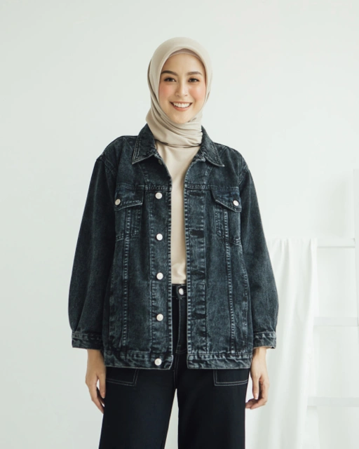 Image of ALINA OVERSIZE JEANS - BLACK