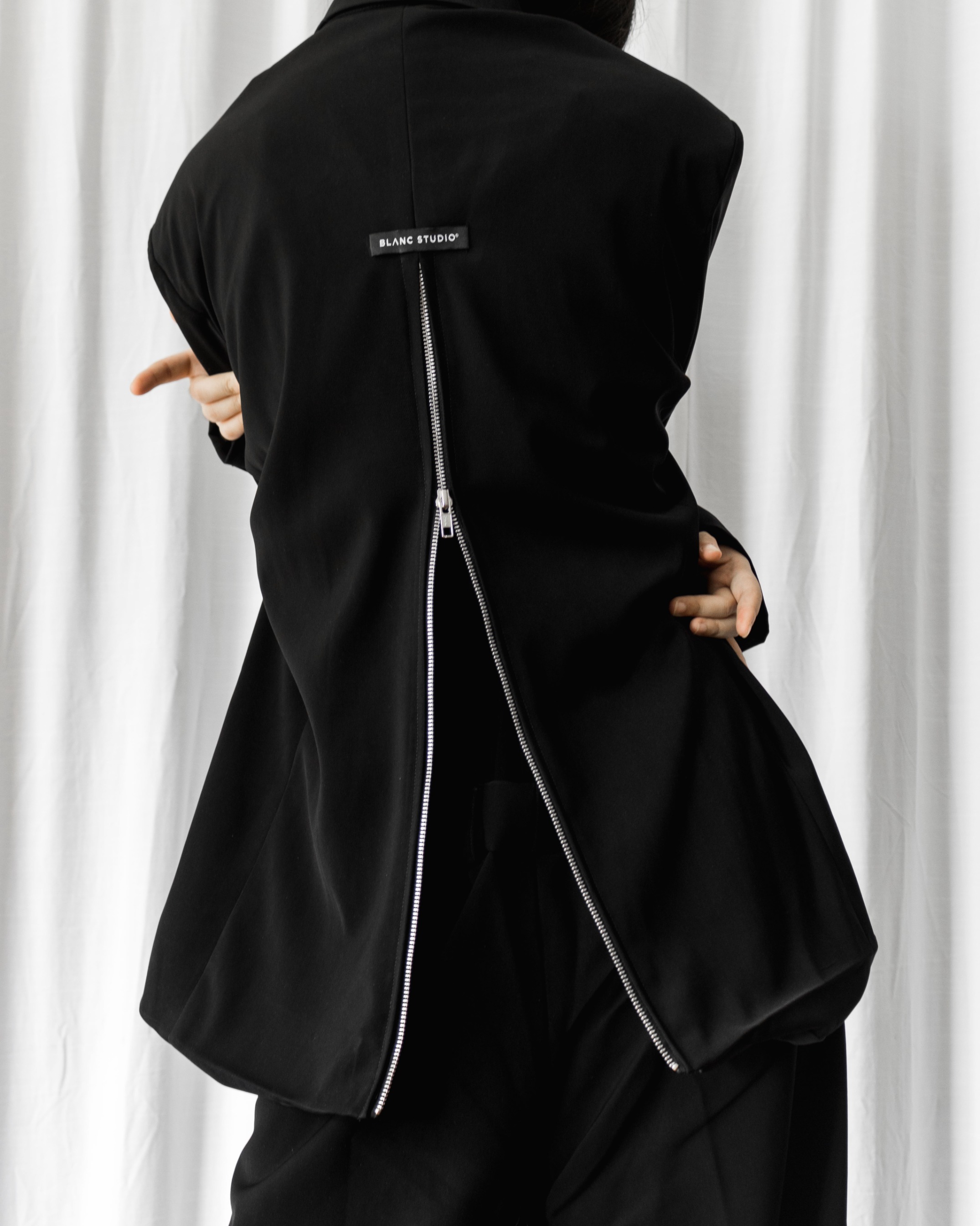 INLAY OVERSIZE BLAZER - MIDNIGHT