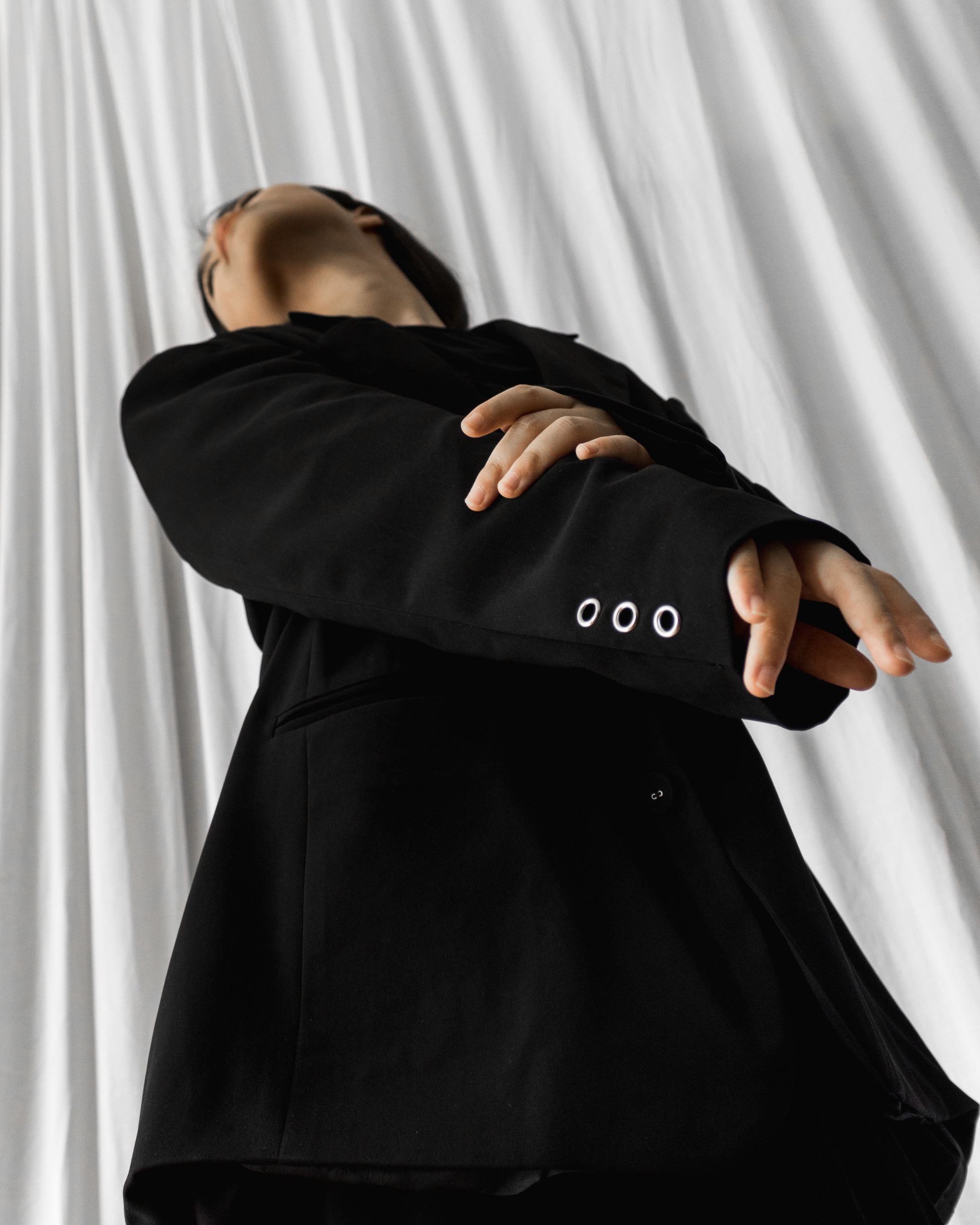 INLAY OVERSIZE BLAZER - MIDNIGHT