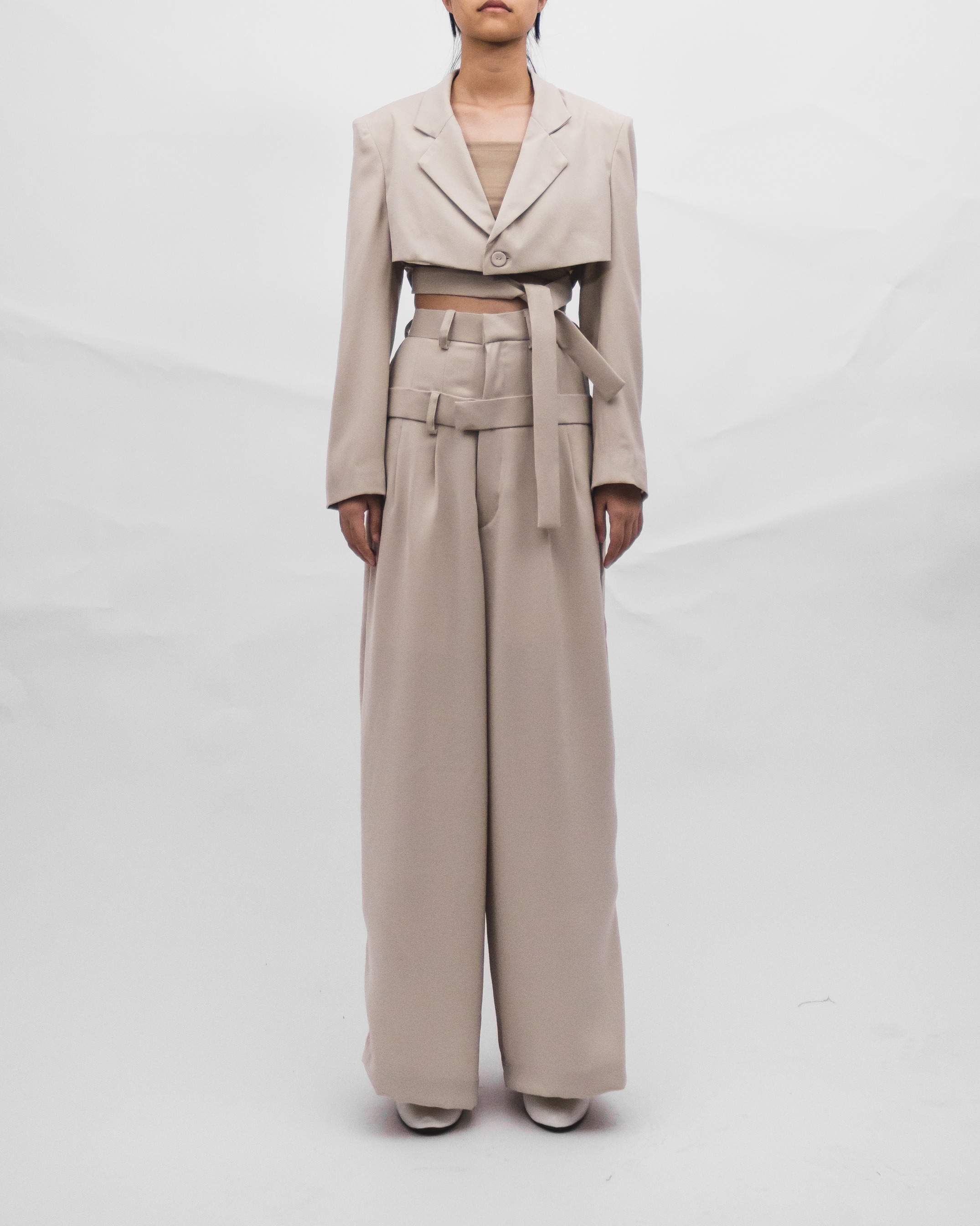 DUNE CROP BLAZER - IVORY