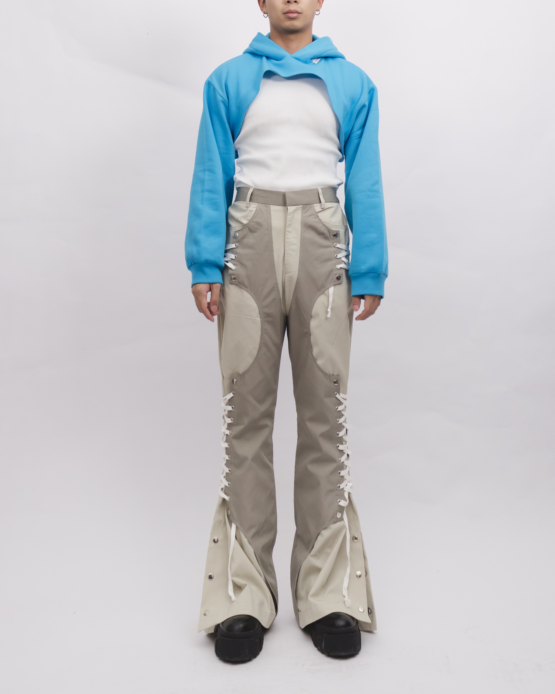 COSMIC CROPPED HOODIE - BLUE