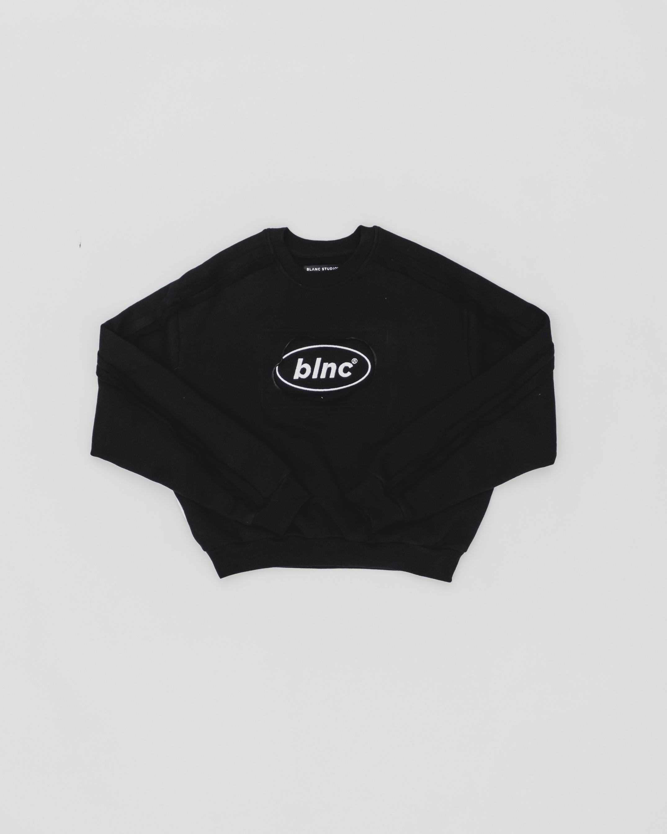 DECONSTRUCTED LOGO SWEATER - BLACK