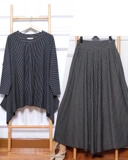 Oneset Simple Blouse with Loose Pants & Simple Blouse with Skirt
