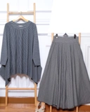 Oneset Simple Blouse with Loose Pants & Simple Blouse with Skirt