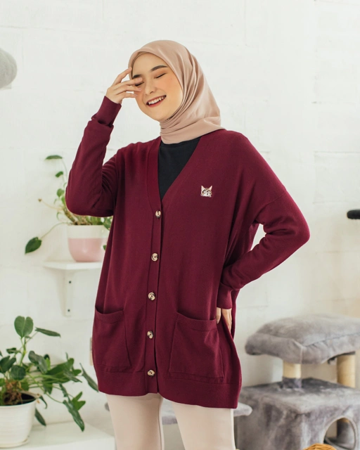 Image of CING CING CARDI - MAROON