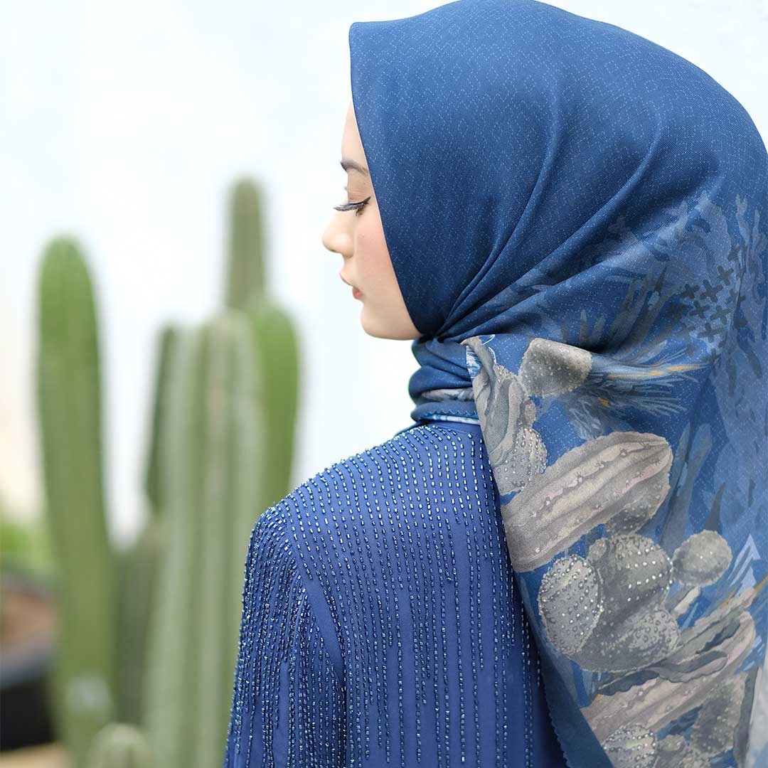 Cactus Scarf Navy