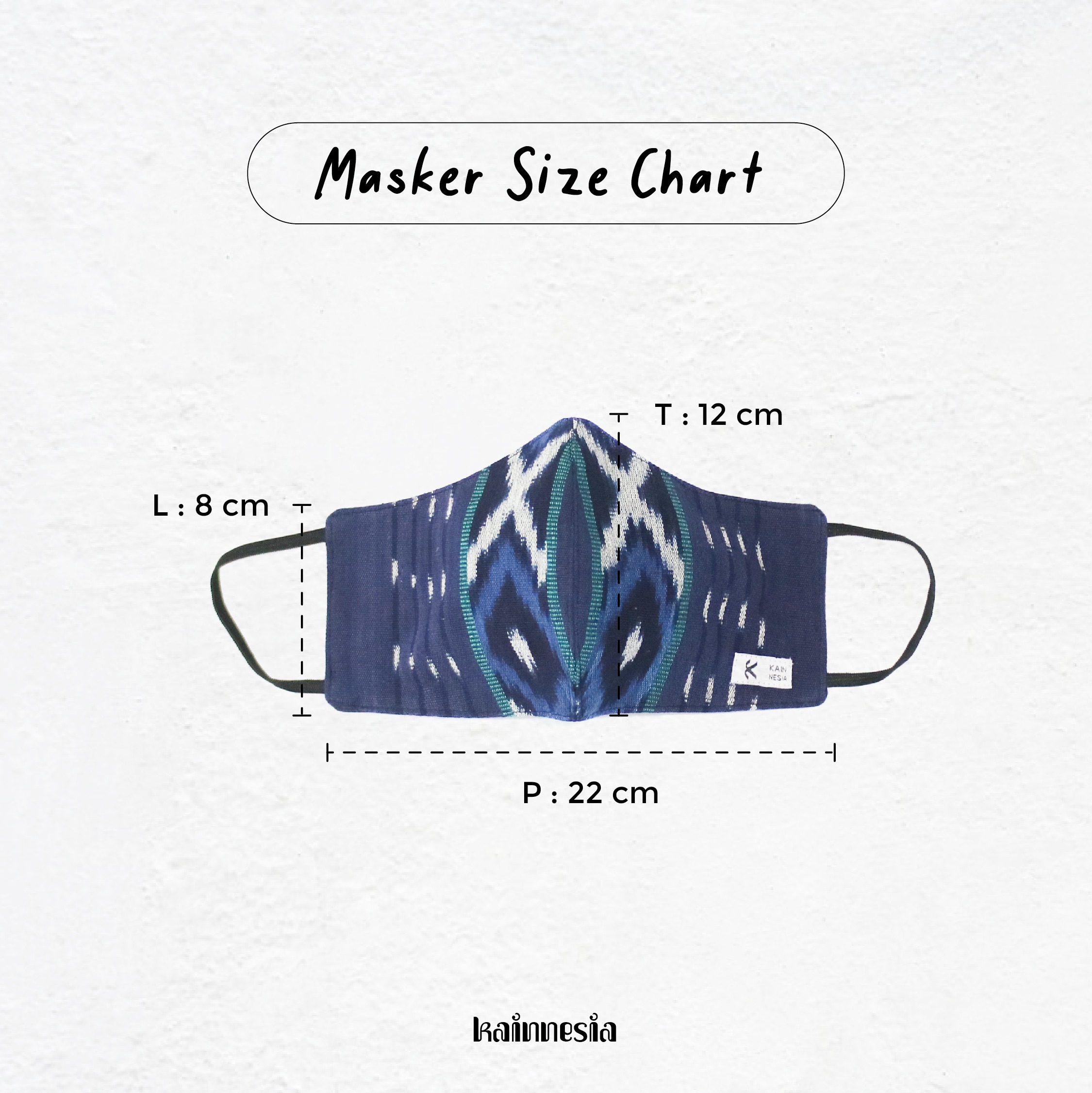 MASKER PATRON - EARLOOP / NON HIJAB - BAHAN TENUN