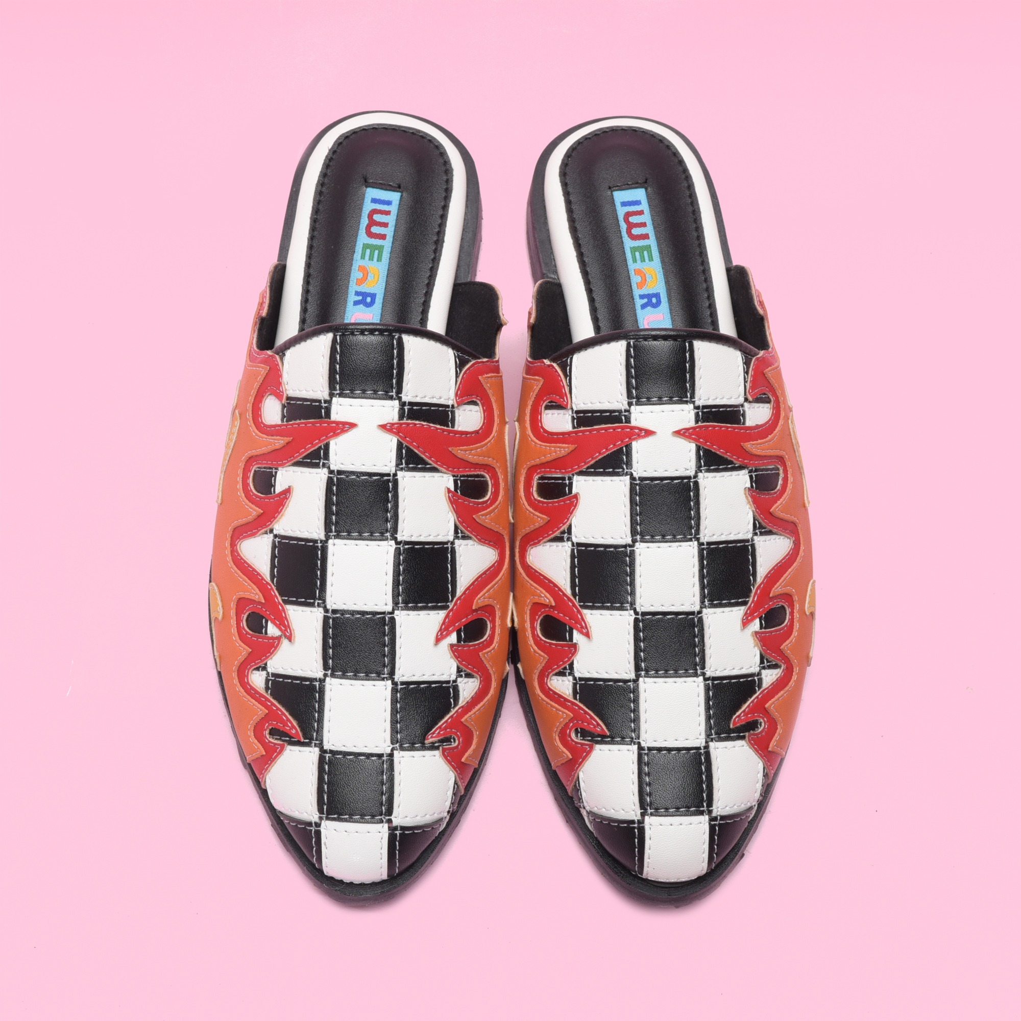 Lisa on Flame Mules