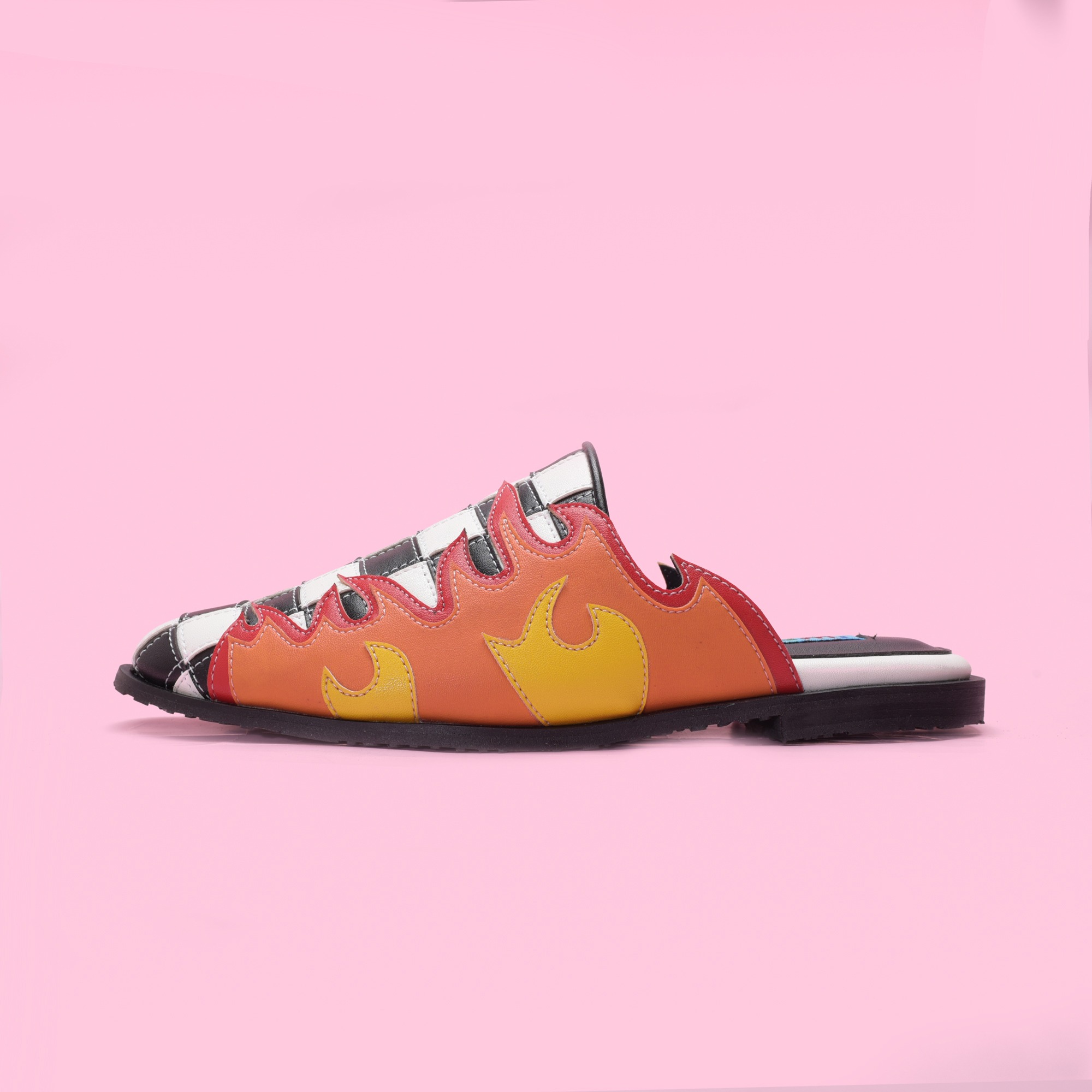 Lisa on Flame Mules
