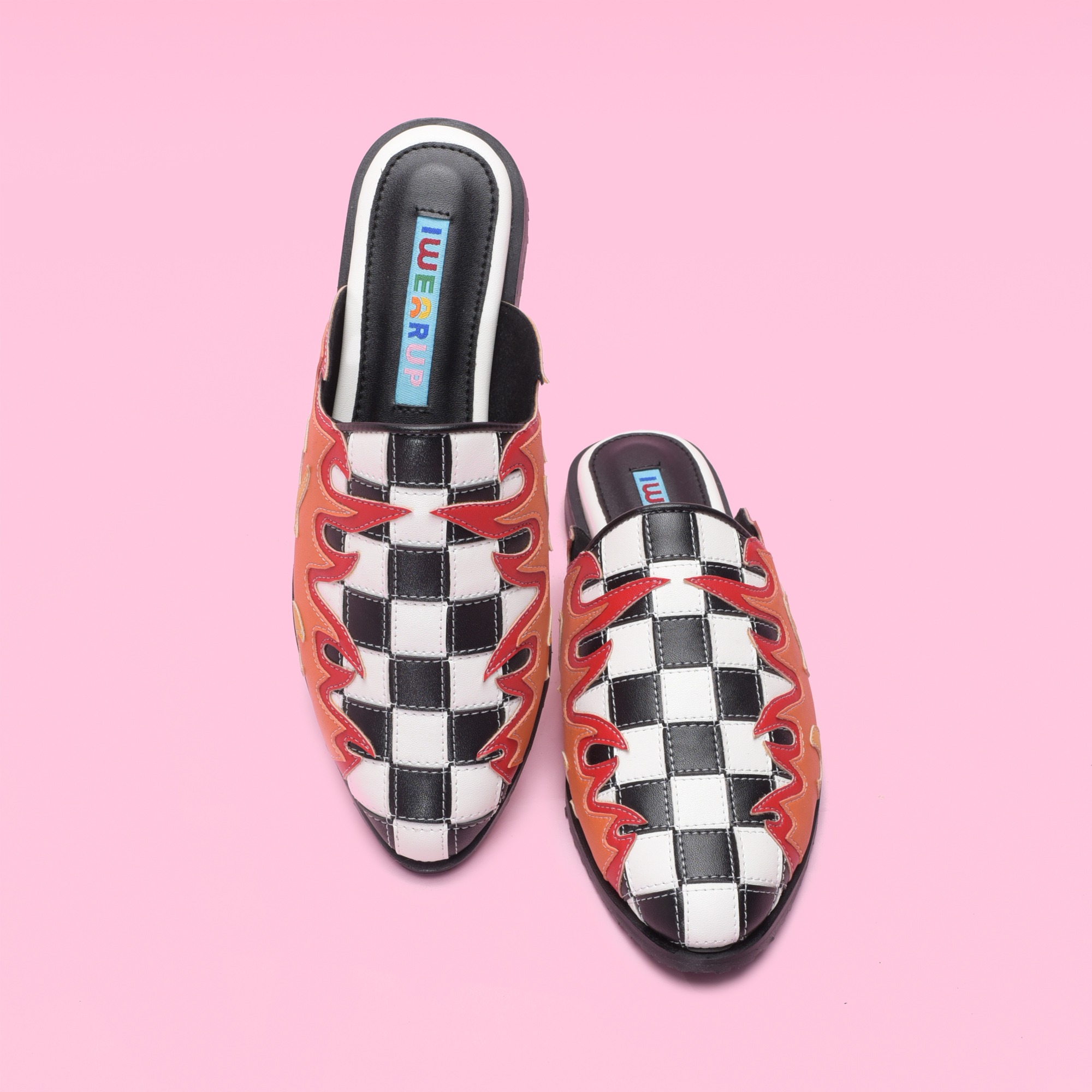 Lisa on Flame Mules