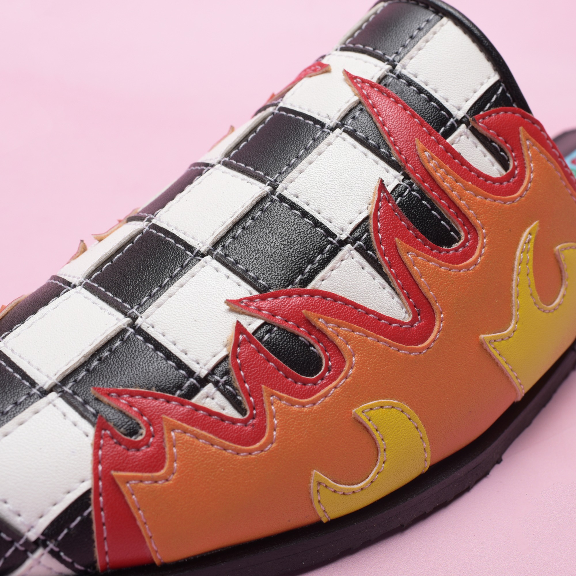 Lisa on Flame Mules