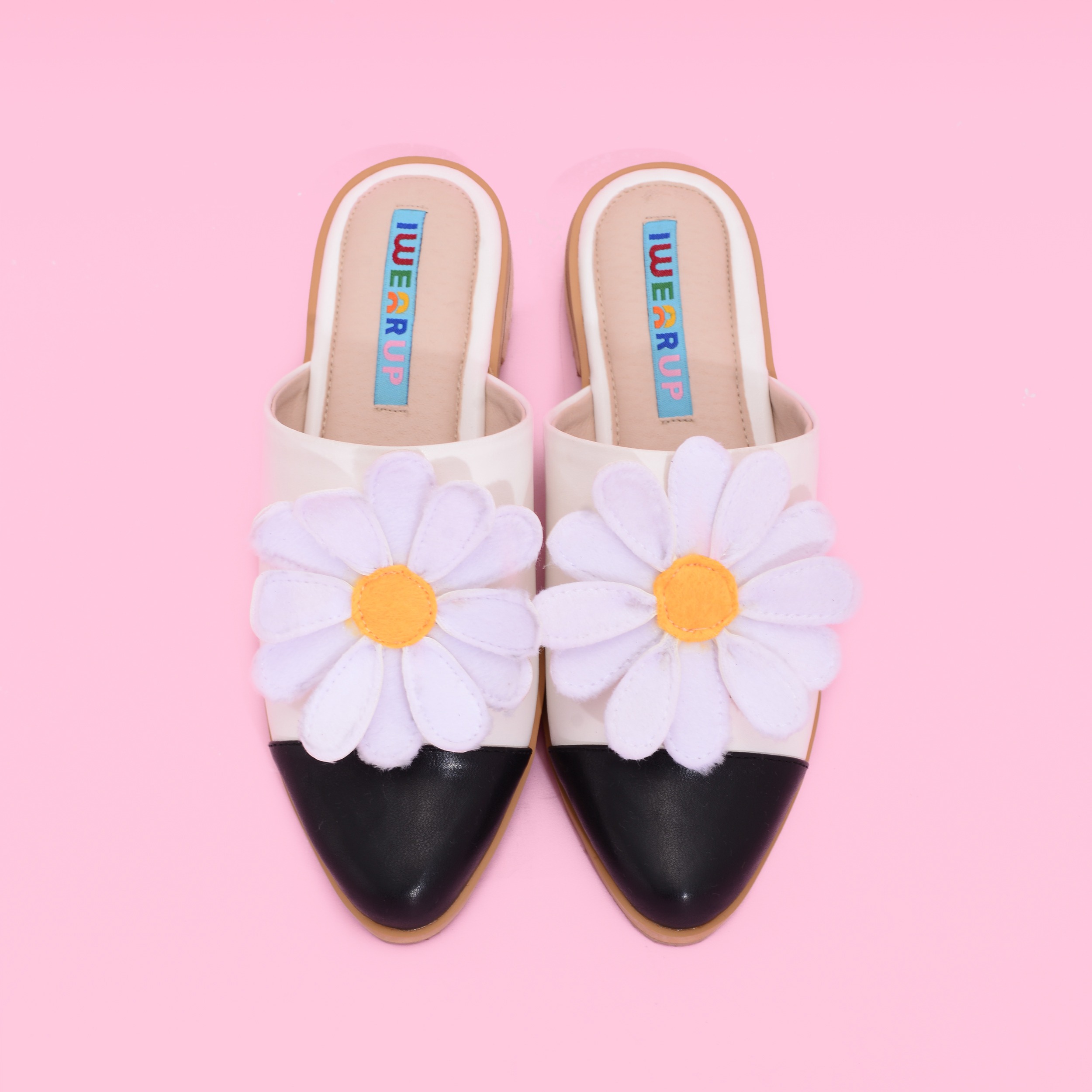 Miss Daisy White Mules