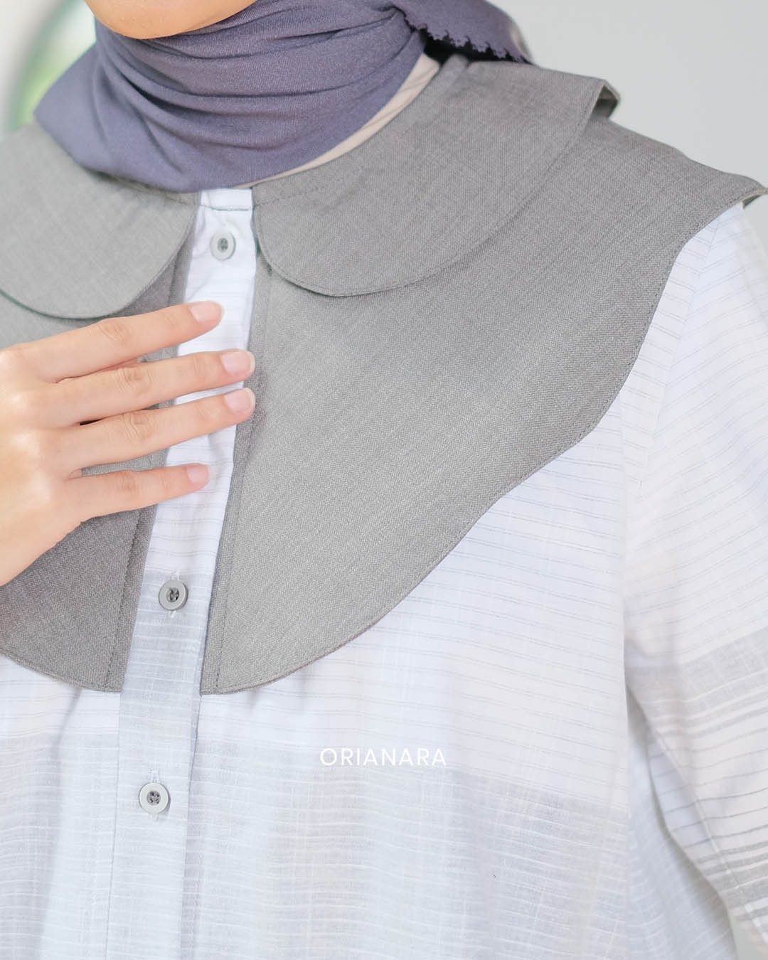 Naava Blouse - Stripes Grey