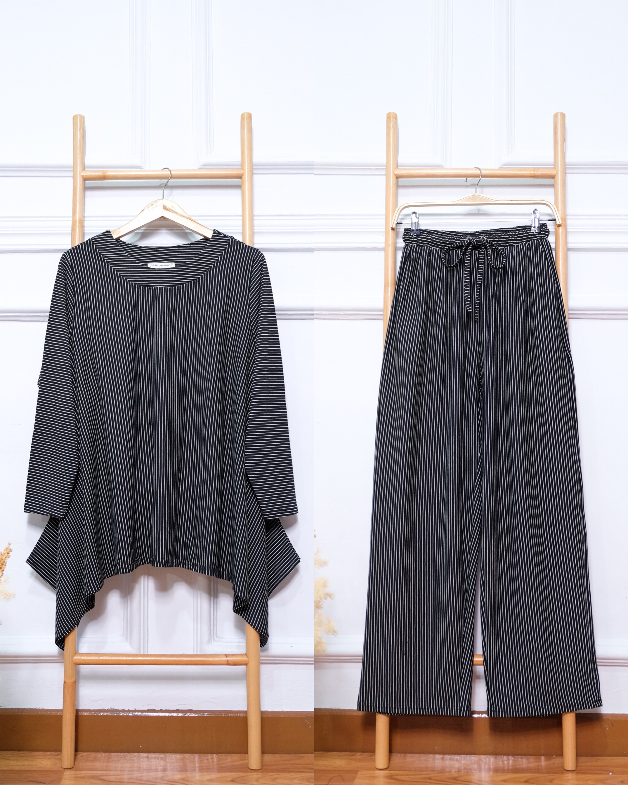 Oneset Simple Blouse with Loose Pants & Simple Blouse with Skirt