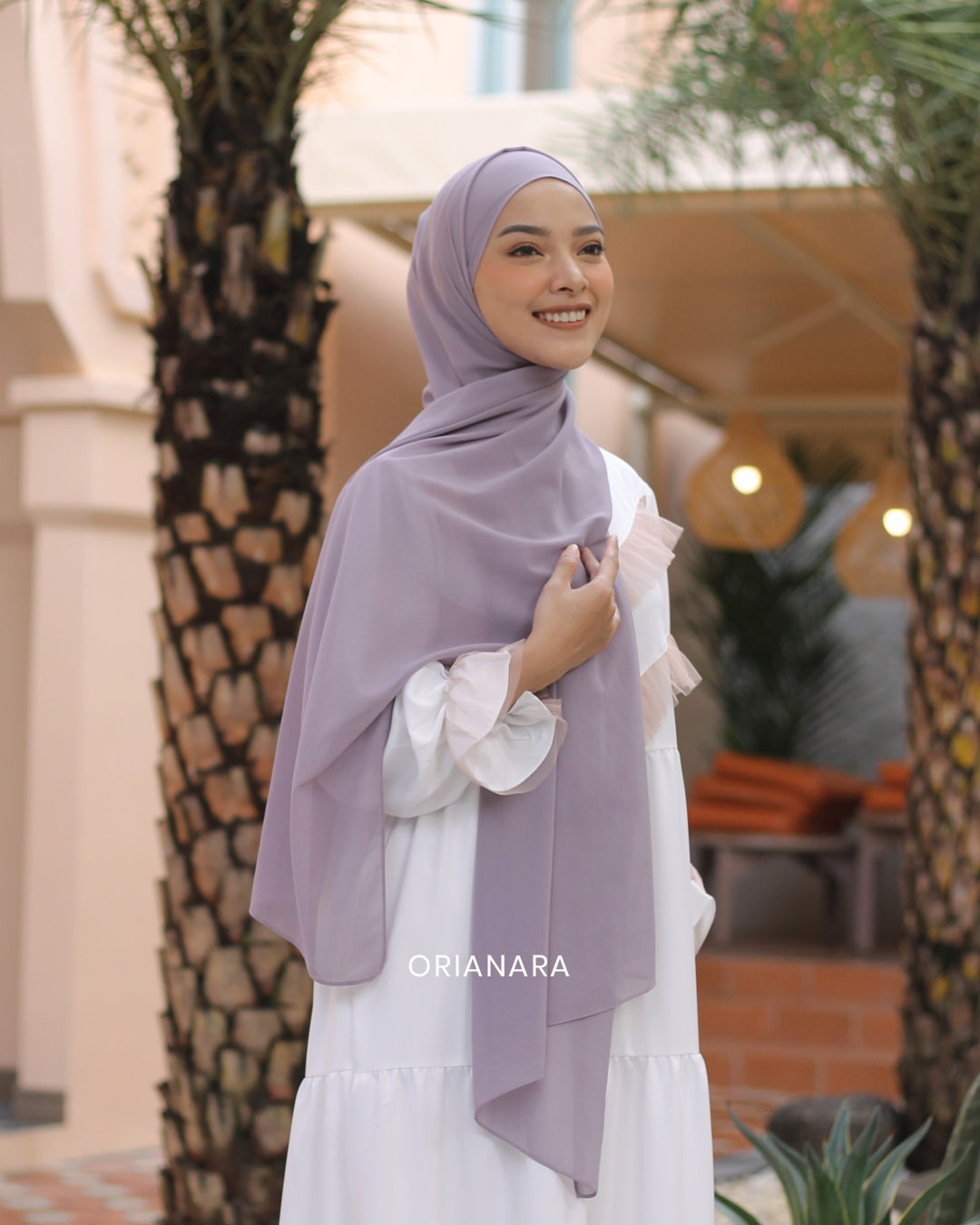 Orianara - Sausan Pashmina Instant Lavender