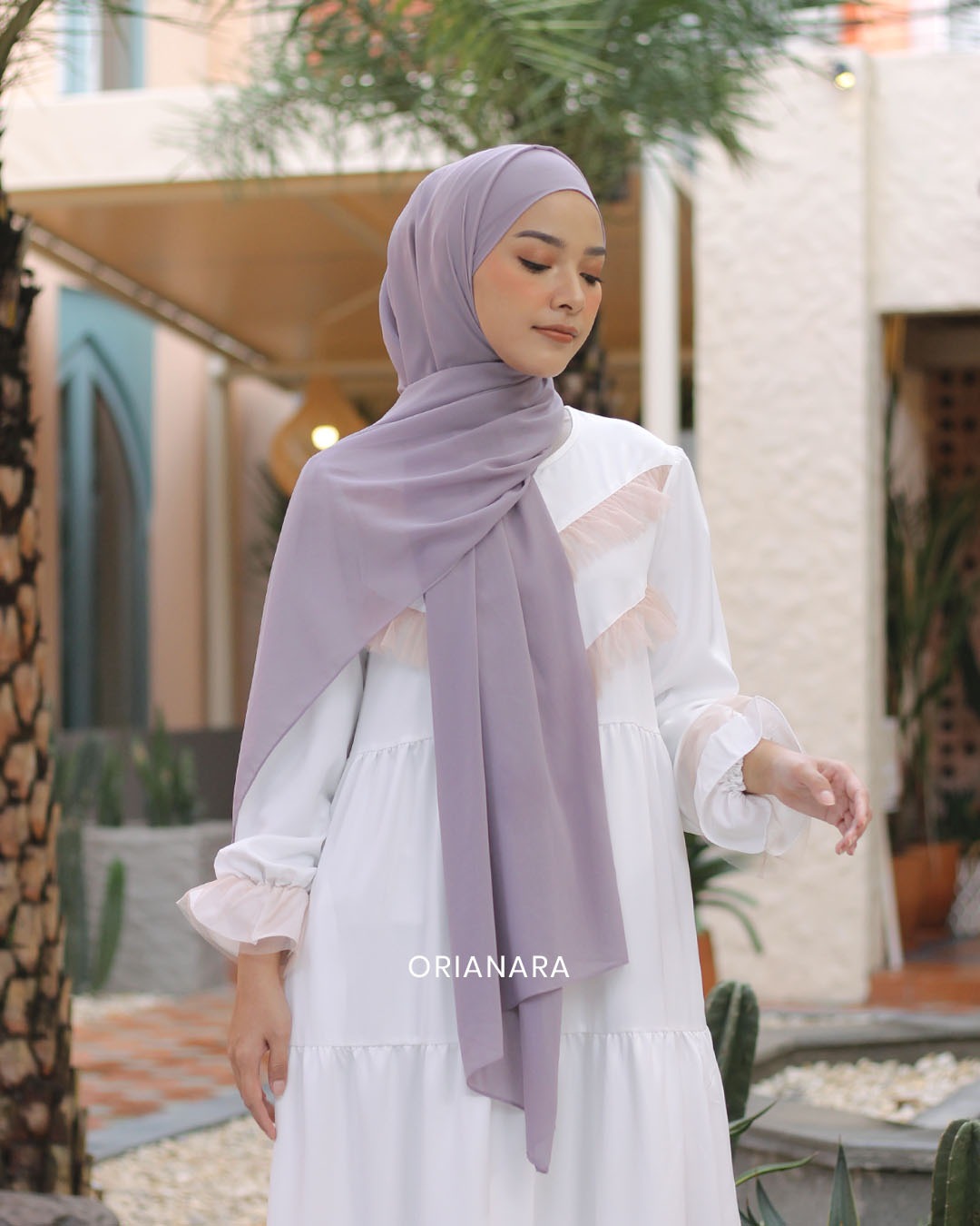 Orianara - Sausan Pashmina Instant Lavender