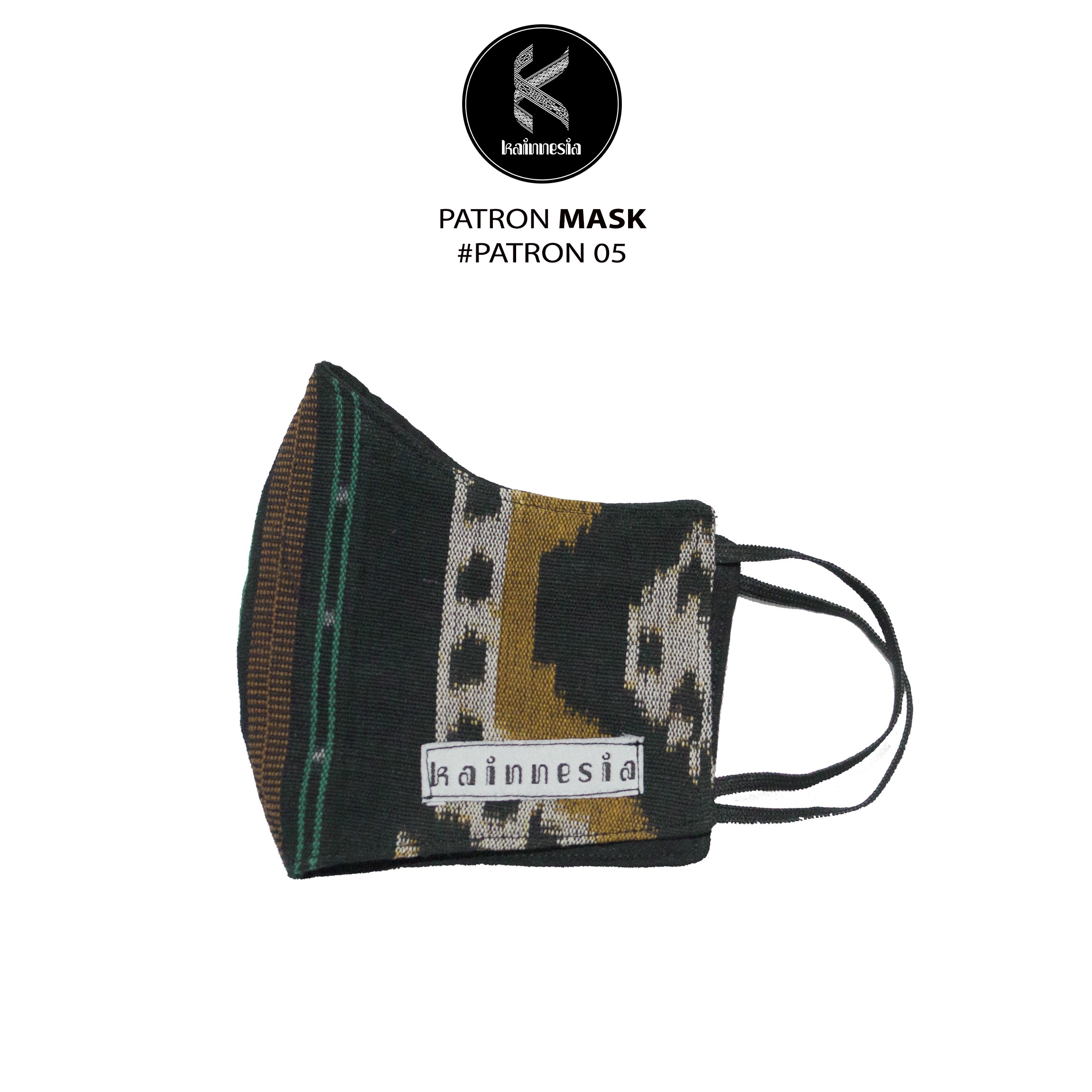 MASKER PATRON - EARLOOP / NON HIJAB - BAHAN TENUN