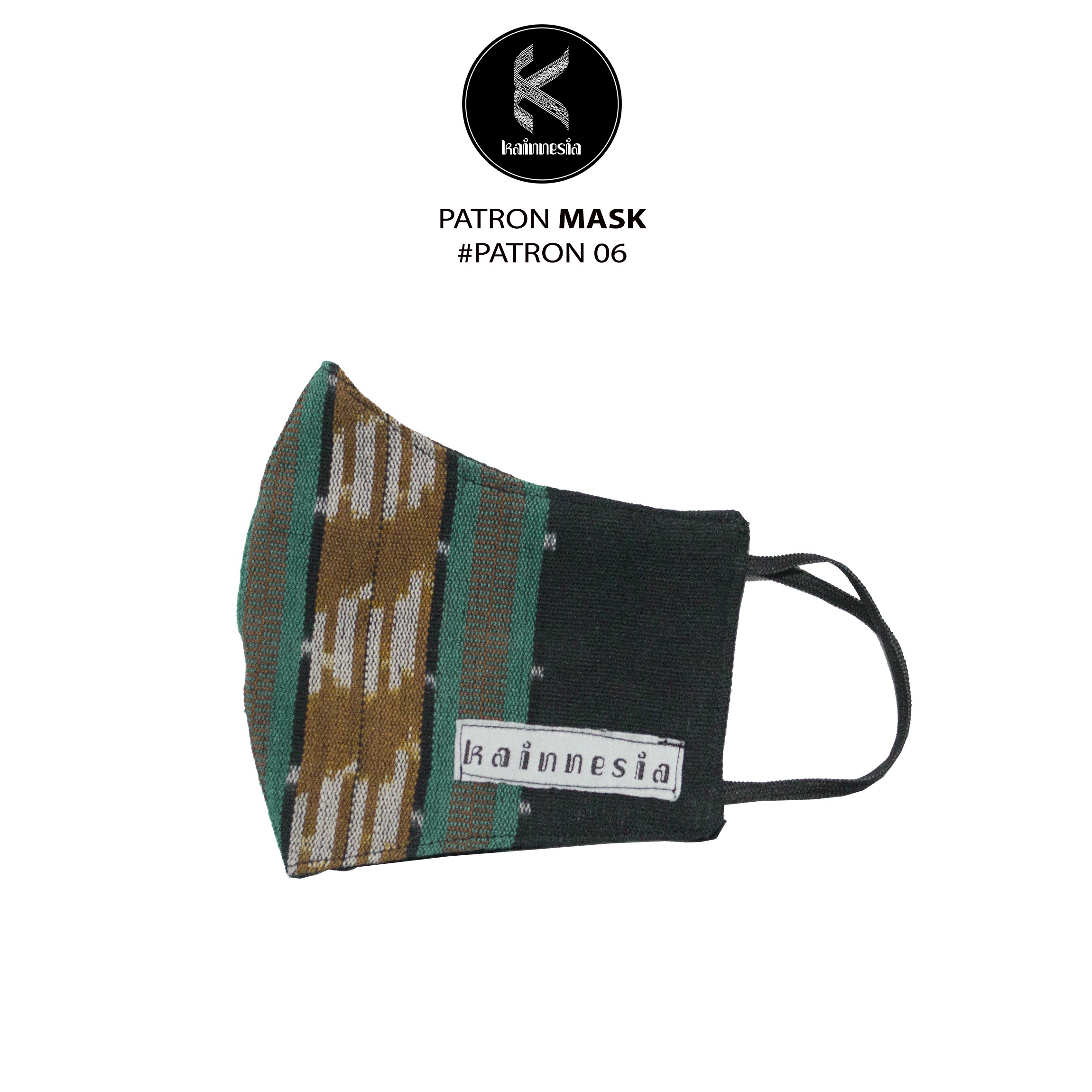 MASKER PATRON - EARLOOP / NON HIJAB - BAHAN TENUN