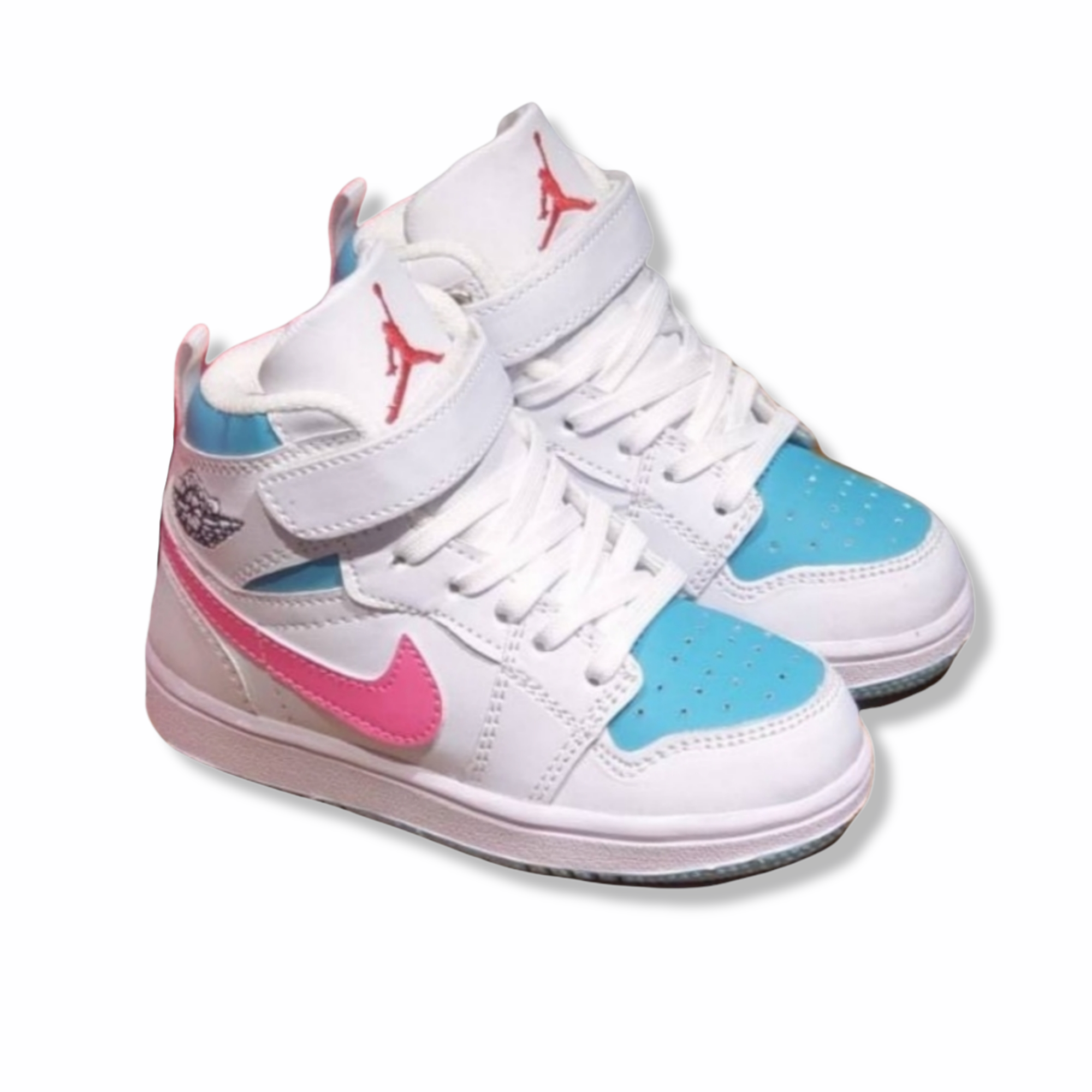 KIDS - NIKE JORDAN 1 MID WHITE BLUE SKY