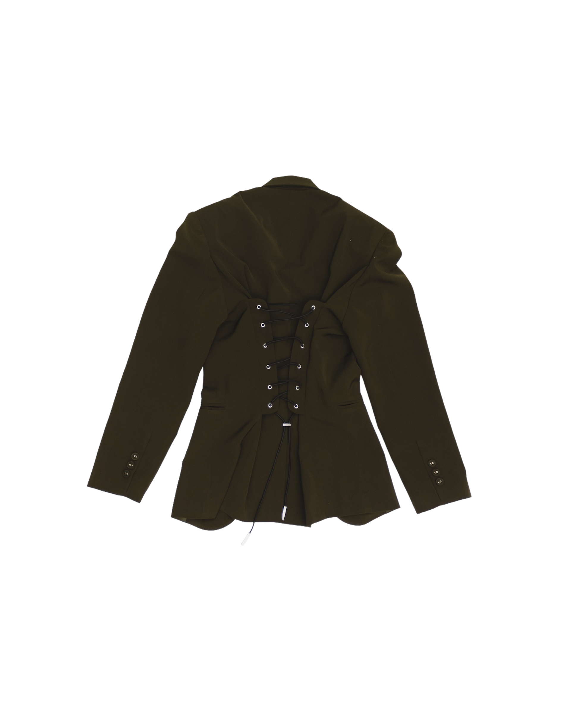OVERSIZE CORSET BLAZER - OLIVE