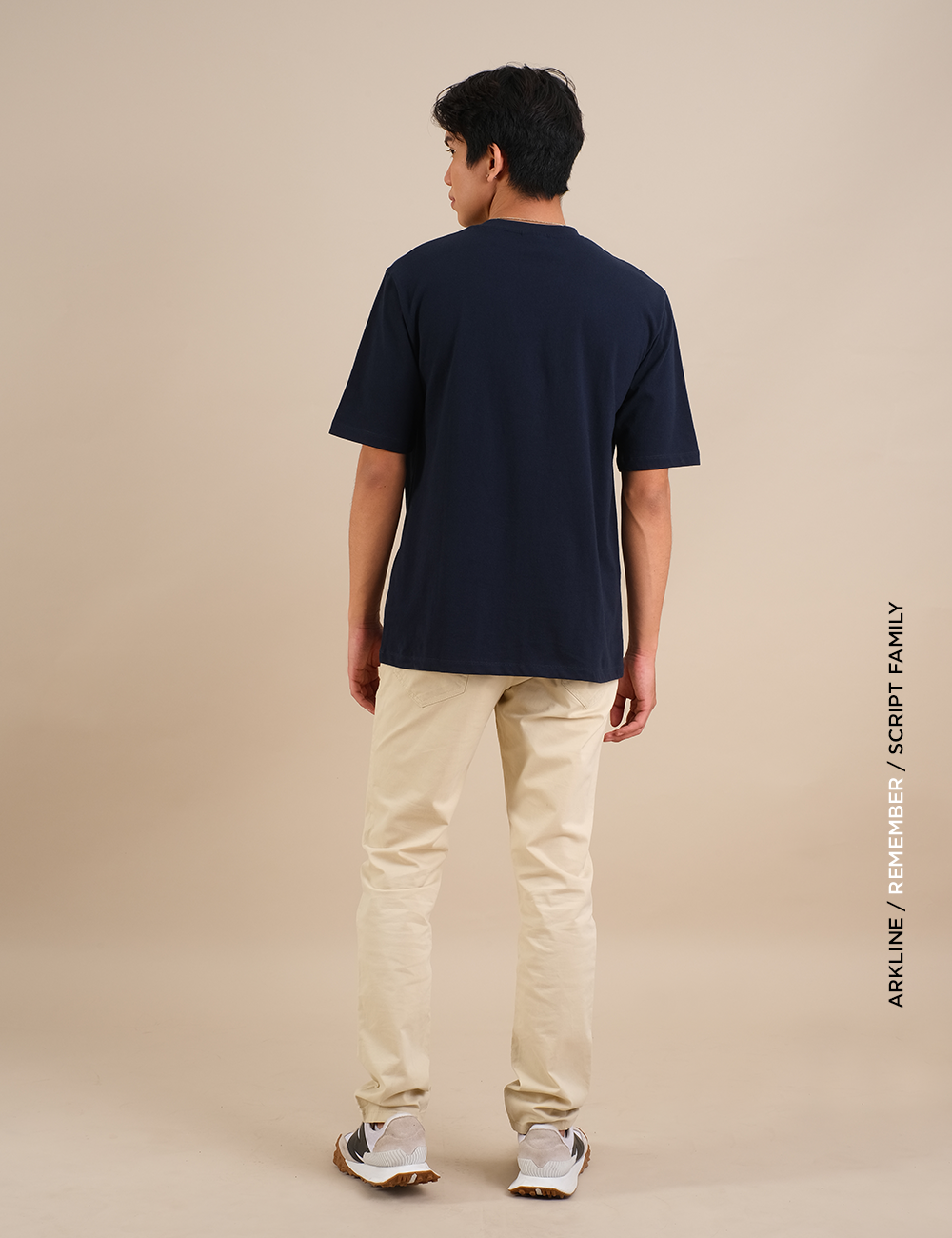 Arkline Family Script Remember T-shirt Deep Navy