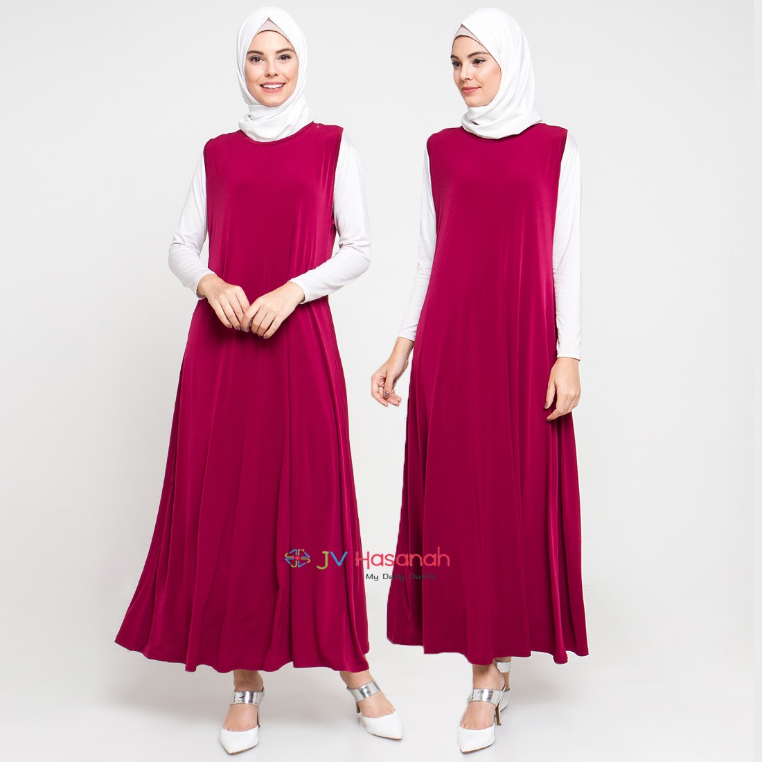 Sheilla Kensy Dress - Gamis Jersey Tanpa Lengan