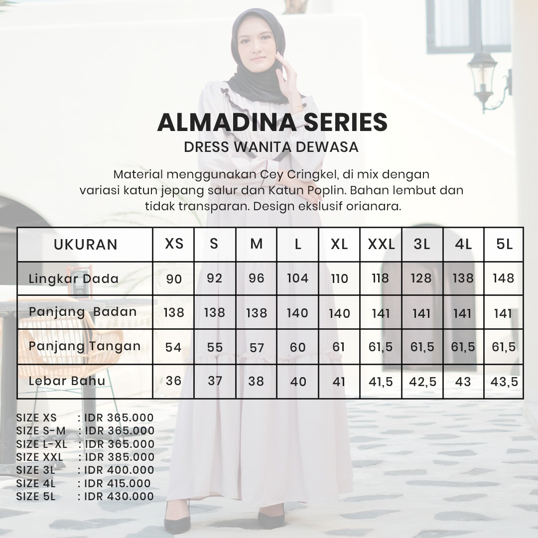 Almadina Dress Black Crema