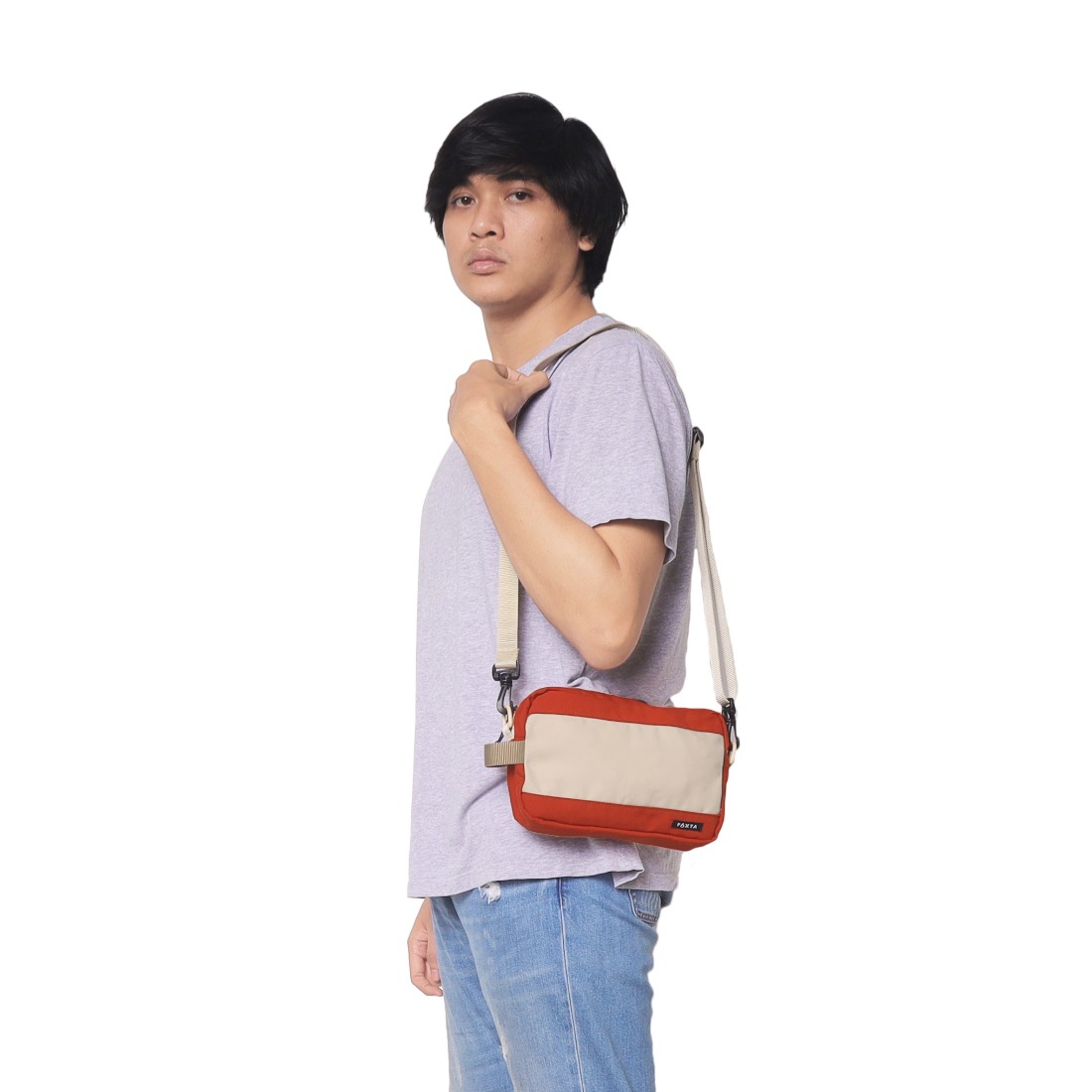 PAXTA HANDBAG 01 TERRACOTTA CREAM