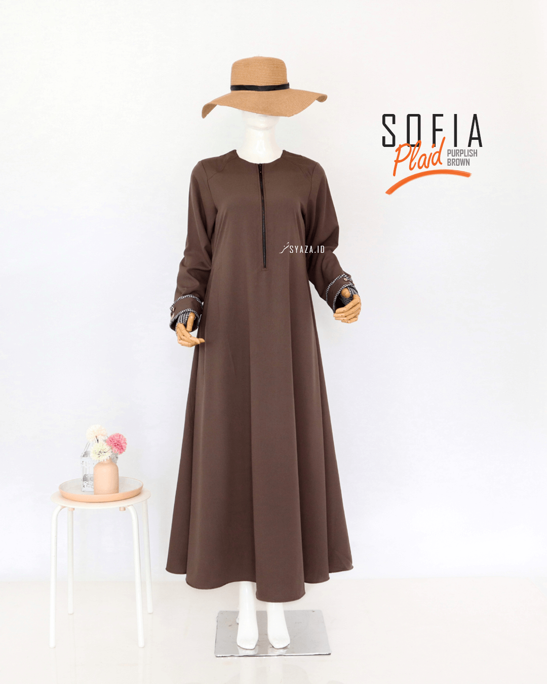 Sofia Plaid Abaya