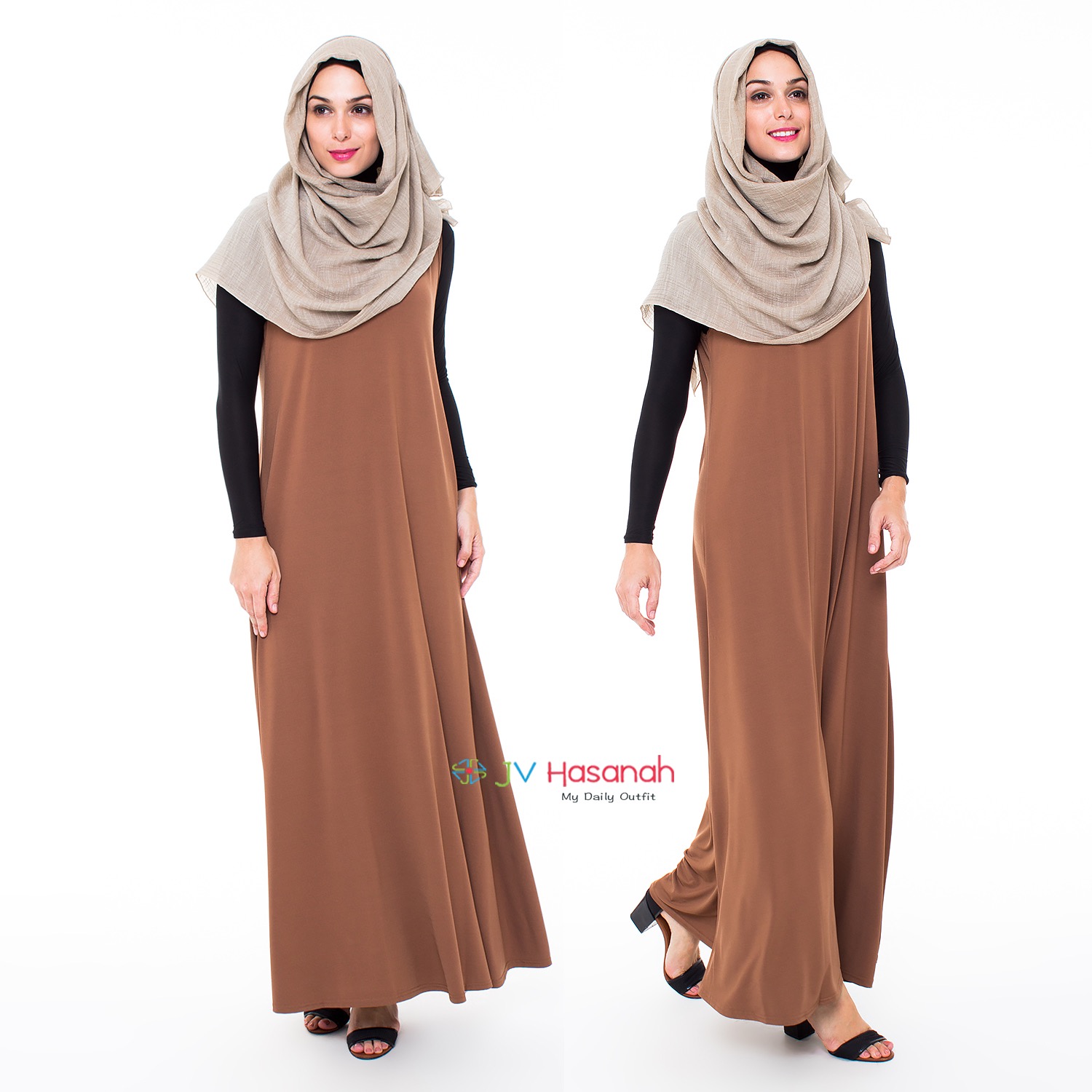 Sheilla Kensy Dress - Gamis Jersey Tanpa Lengan