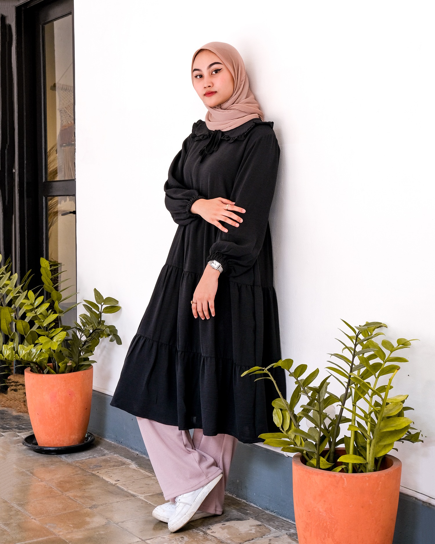 Elle Crinkle Tunic - Tunik Ruffle Crinkle