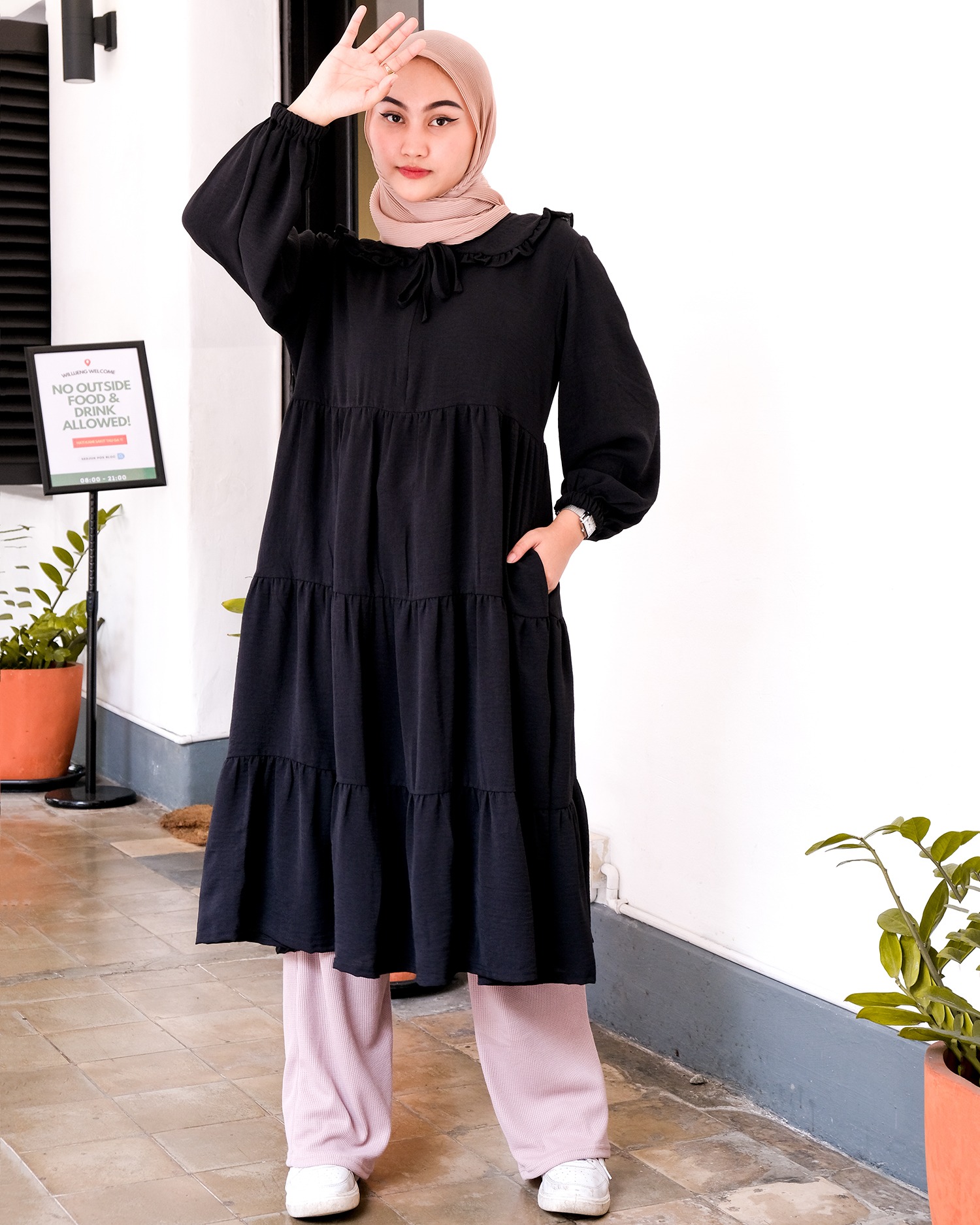 Elle Crinkle Tunic - Tunik Ruffle Crinkle