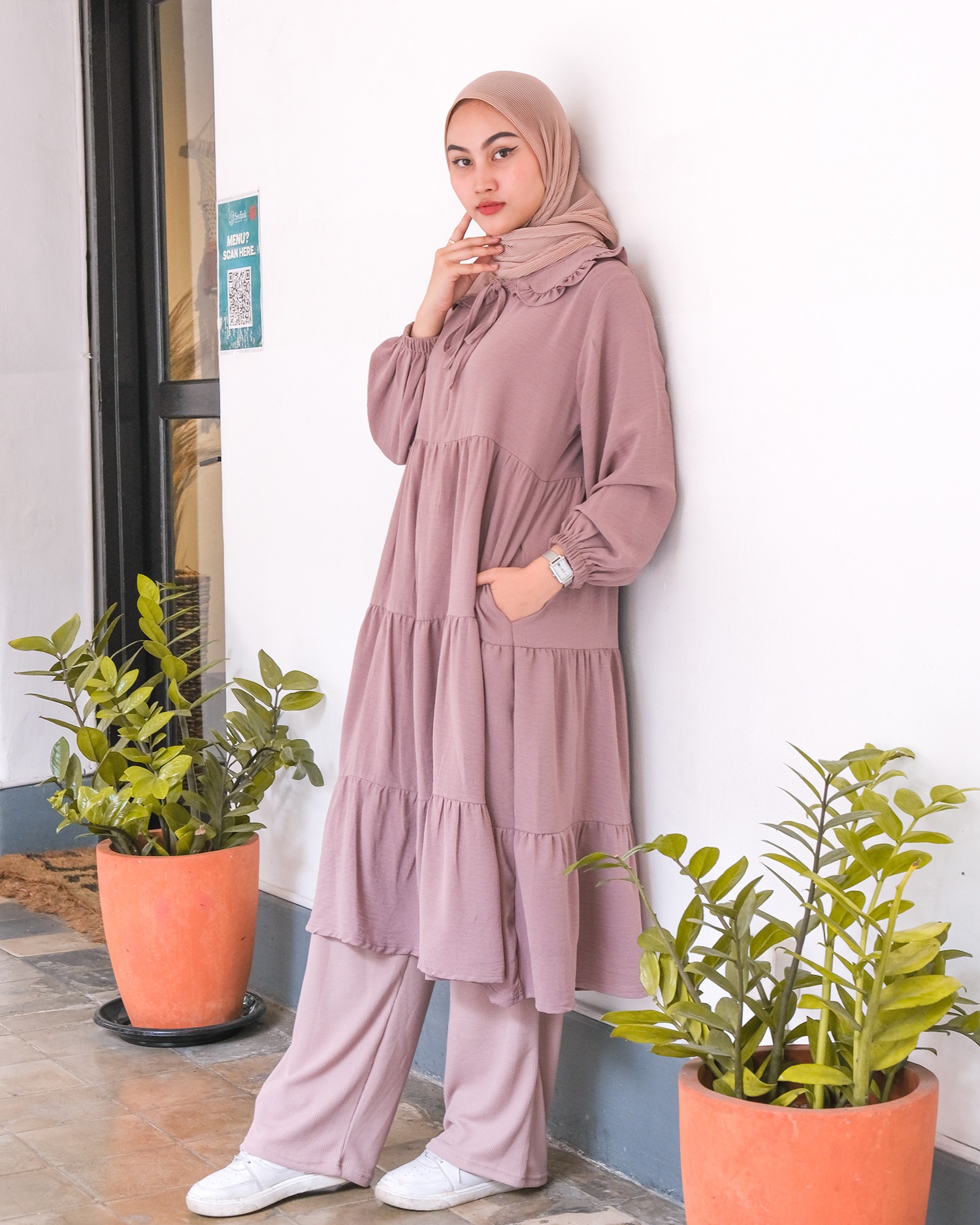 Elle Crinkle Tunic - Tunik Ruffle Crinkle