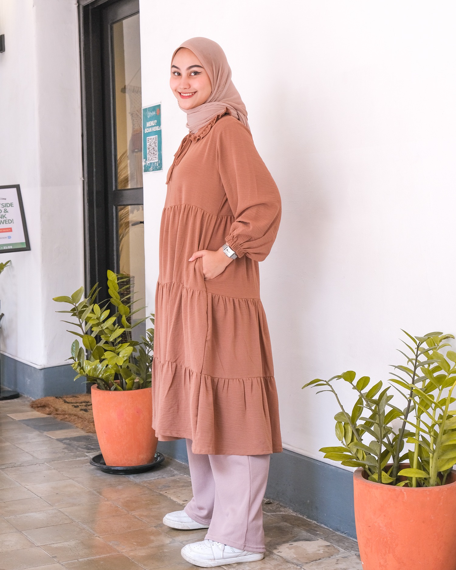 Elle Crinkle Tunic - Tunik Ruffle Crinkle