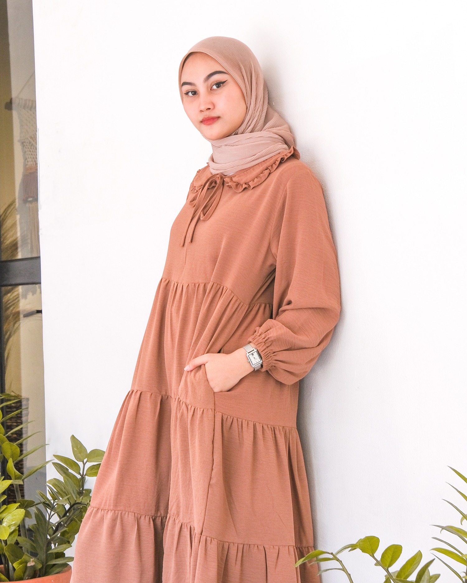 Elle Crinkle Tunic - Tunik Ruffle Crinkle