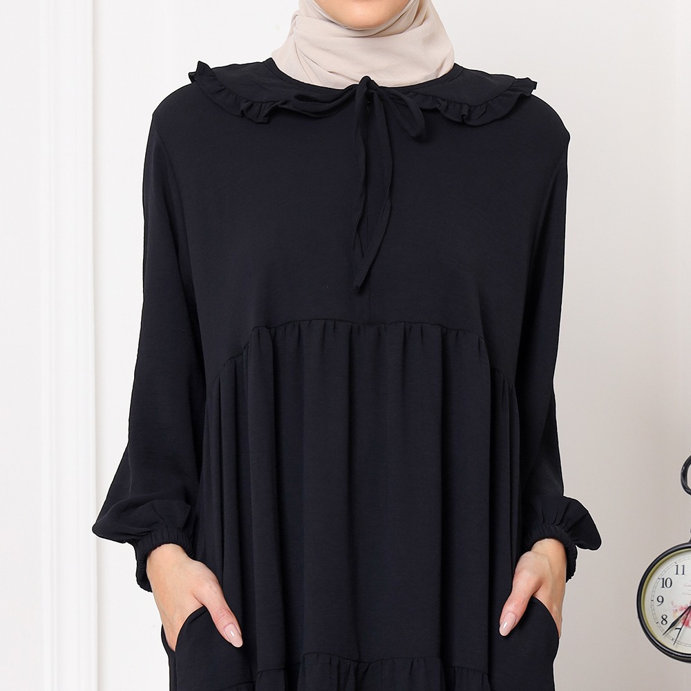 Elle Crinkle Dress - Gamis Crinkle Tangan Kerut Krah Busui