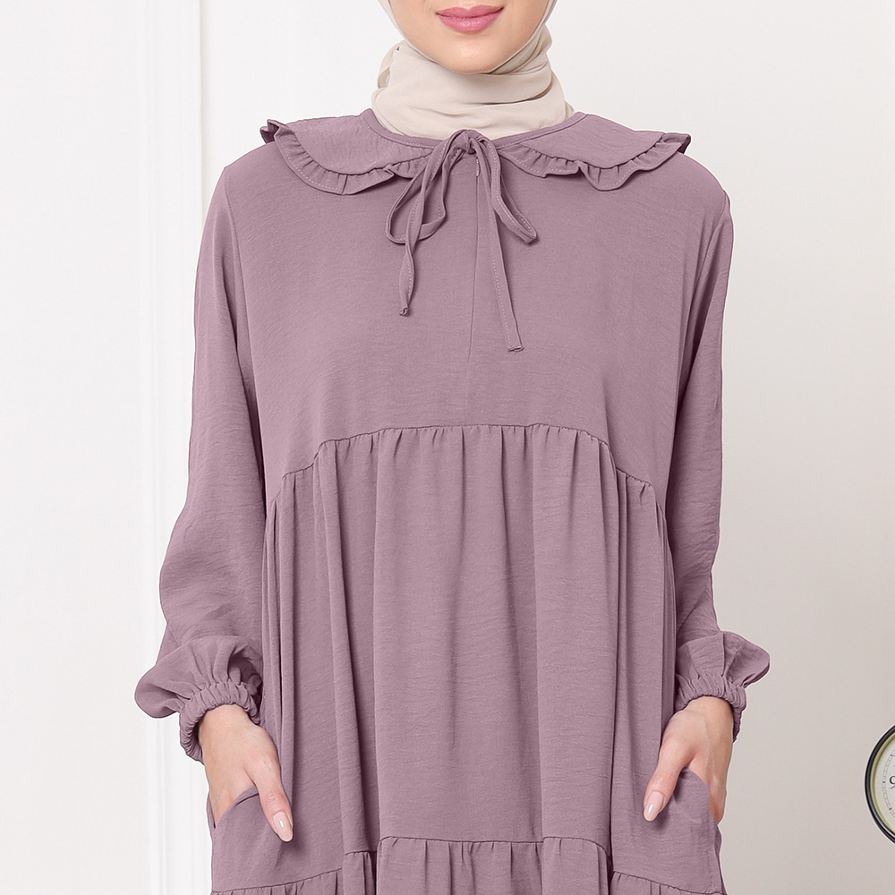 Elle Crinkle Dress - Gamis Crinkle Tangan Kerut Krah Busui