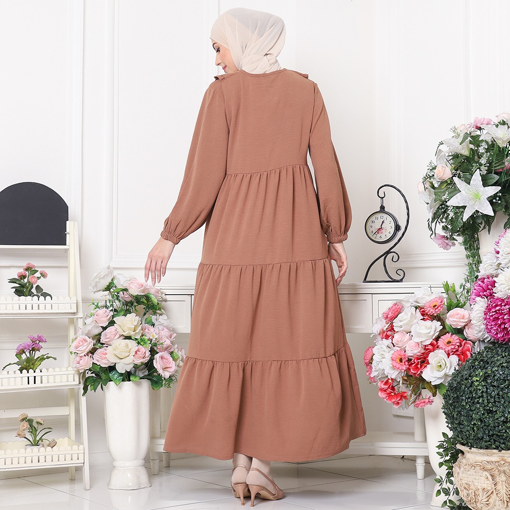Elle Crinkle Dress - Gamis Crinkle Tangan Kerut Krah Busui