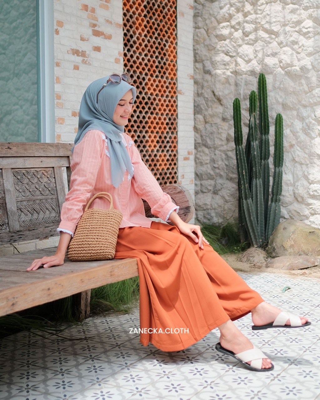 Allysa Blouse Peach Bud - Zanecka