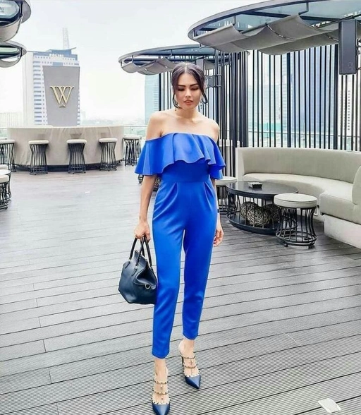Image of jumpsuit scuba biru - VA978