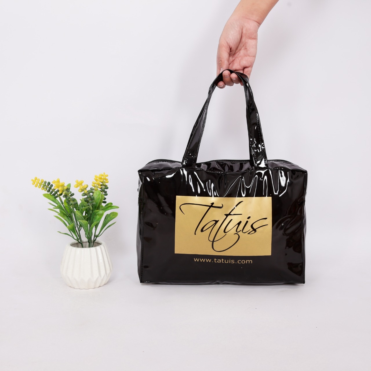 Tatuis Totebag Mukena Transparan Black