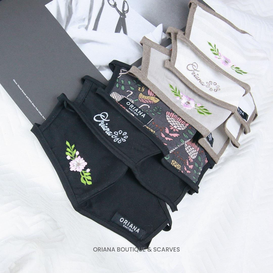 Masker Kain Bordir Dewasa & Anak