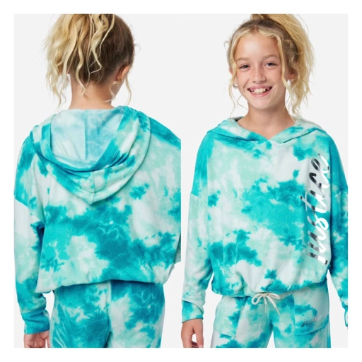 Image of Sweatshirt Hoodie Tiedye Logo Justice