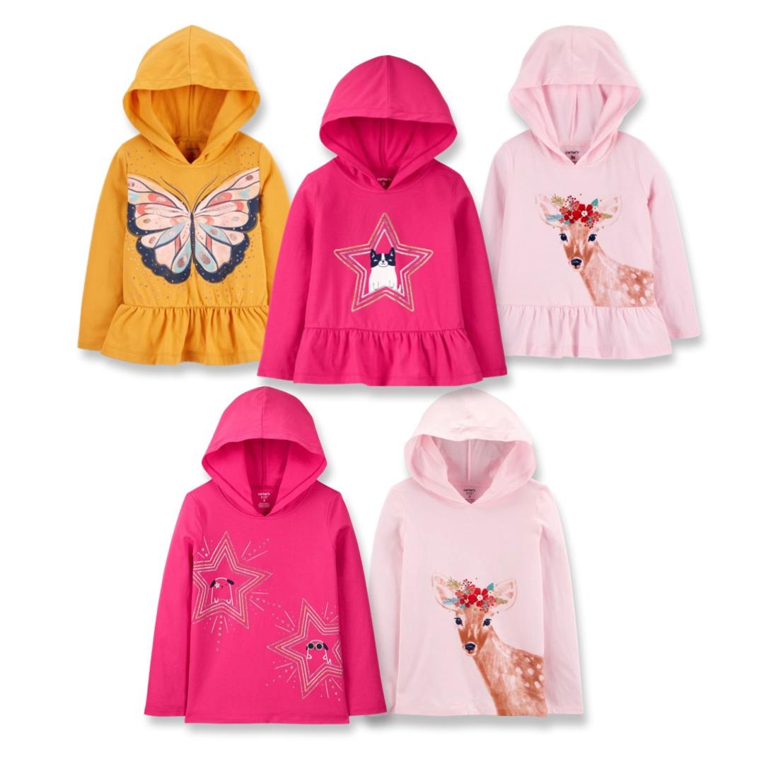 Kaos Hoodie Graphic Girls Oshkosh