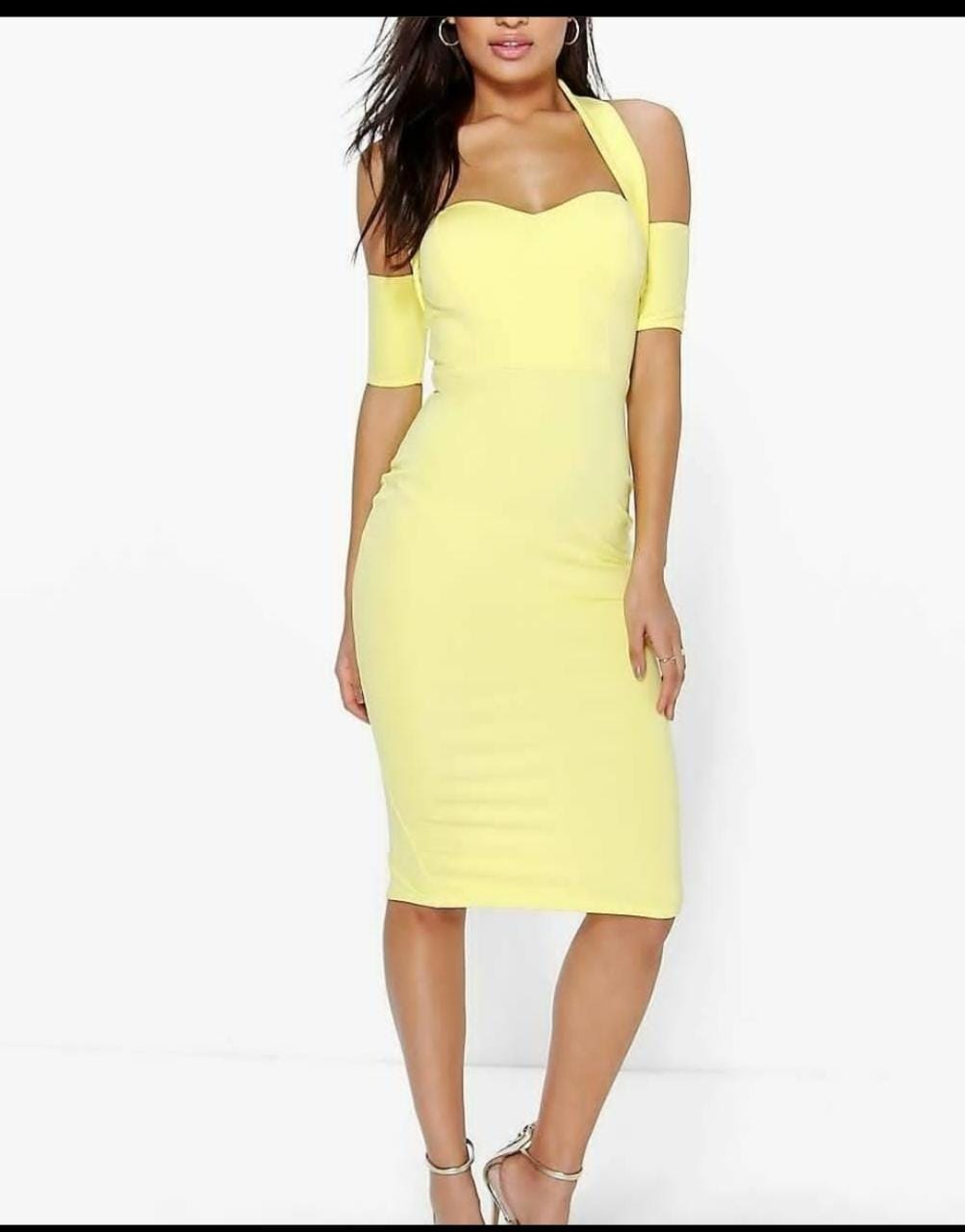 mididress scuba kuning - VA2070